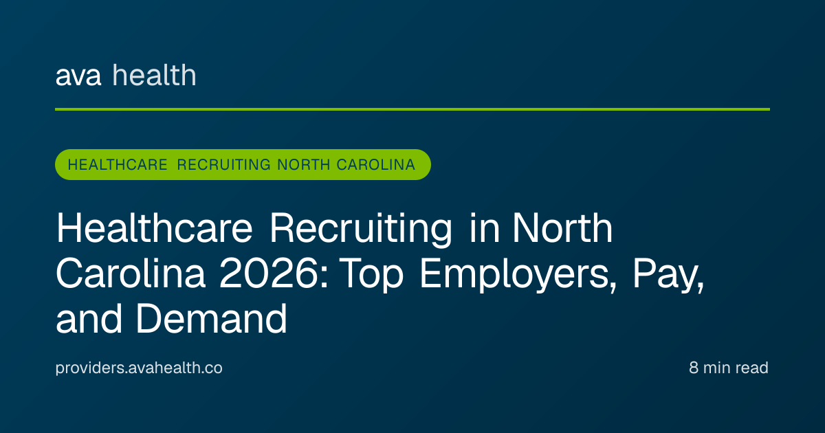 Ava Health · North Carolina Healthcare Jobs 2026 | Top Hospi